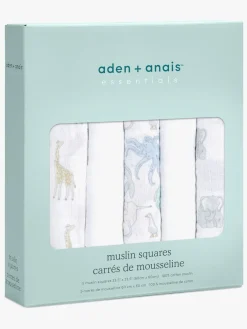 AdenAnais Stofbleer, Nusseklude & Babytæpper*Aden + Anais™ Essentials Stofble 5-Pak, Natural History Hvid