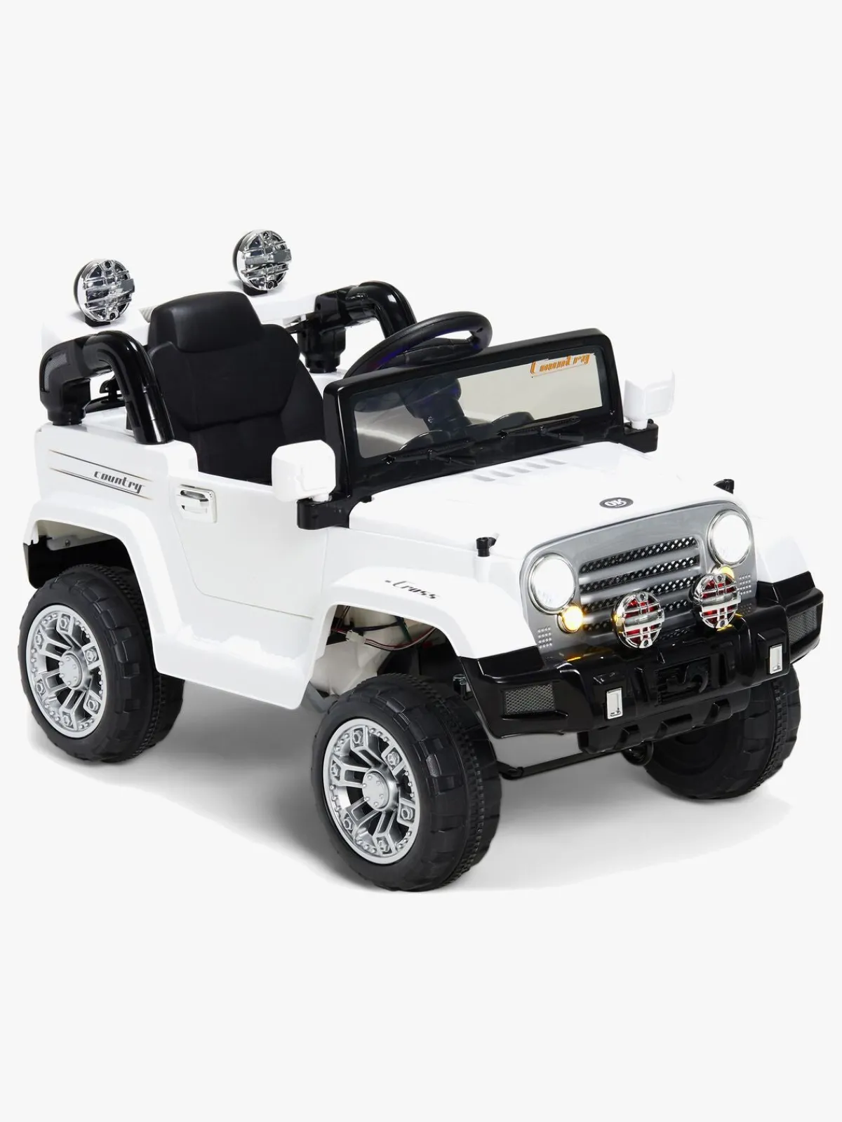 AlexGarage1 Elbiler & -Køretøjer>Alex's Garage Elbil Jeep, Hvid