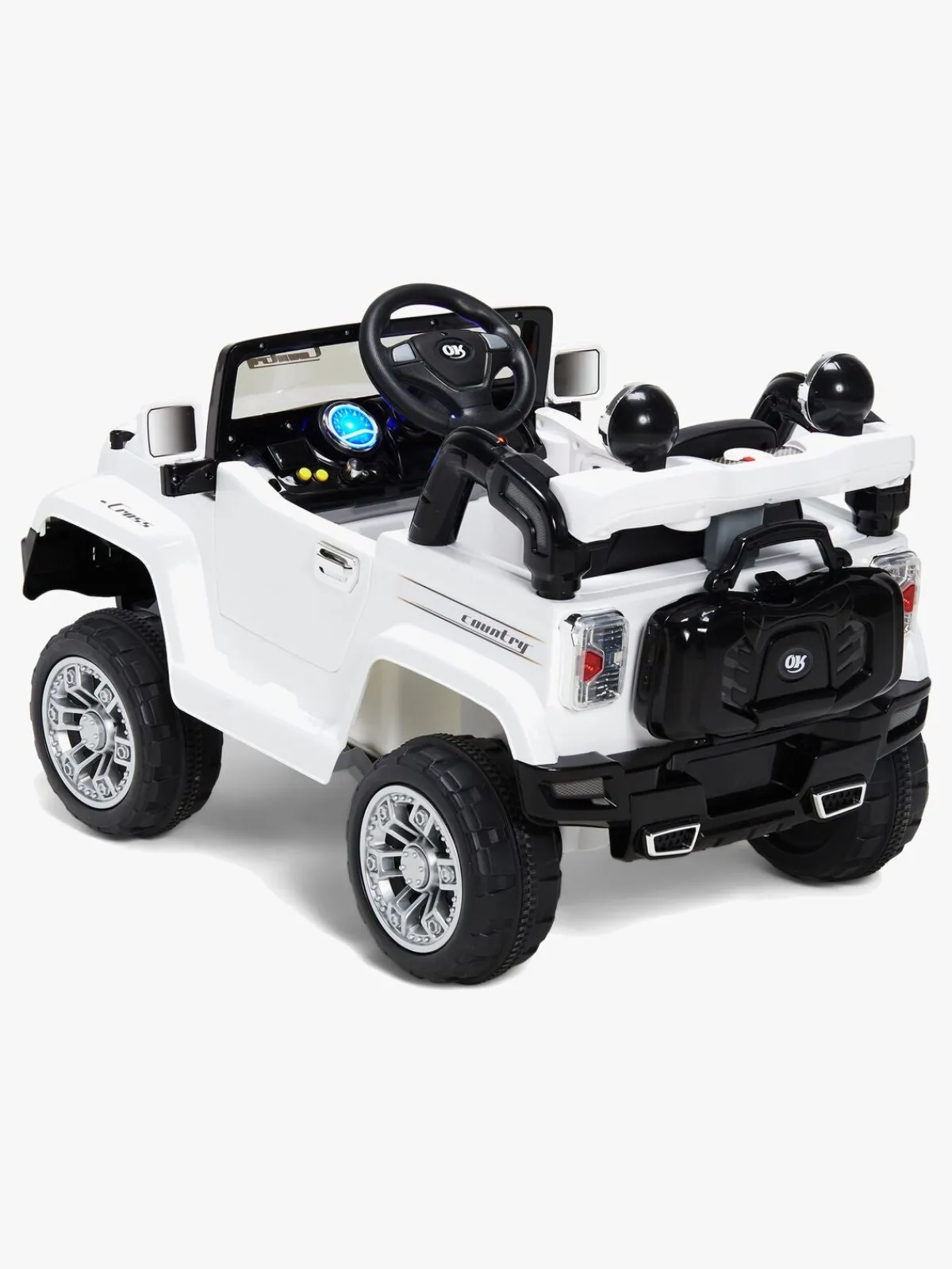 AlexGarage1 Elbiler & -Køretøjer>Alex's Garage Elbil Jeep, Hvid