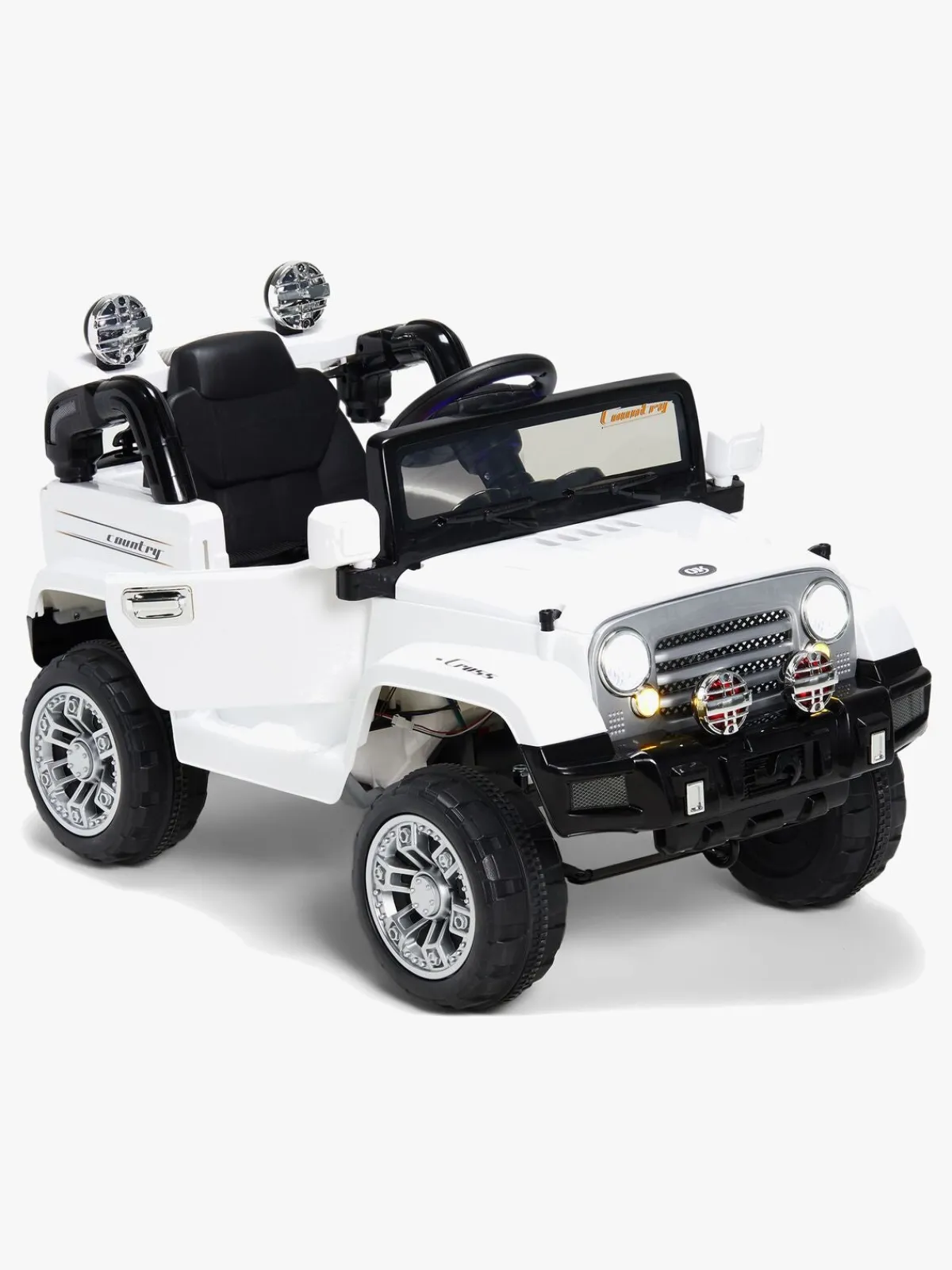 AlexGarage1 Elbiler & -Køretøjer>Alex's Garage Elbil Jeep, Hvid