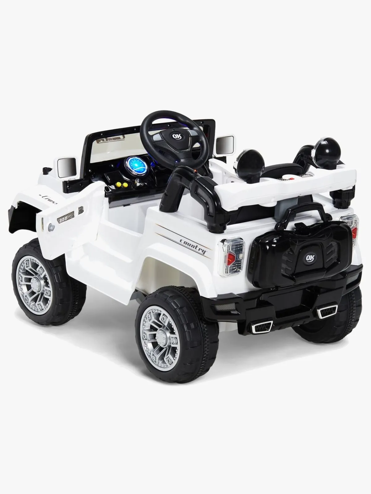 AlexGarage1 Elbiler & -Køretøjer>Alex's Garage Elbil Jeep, Hvid