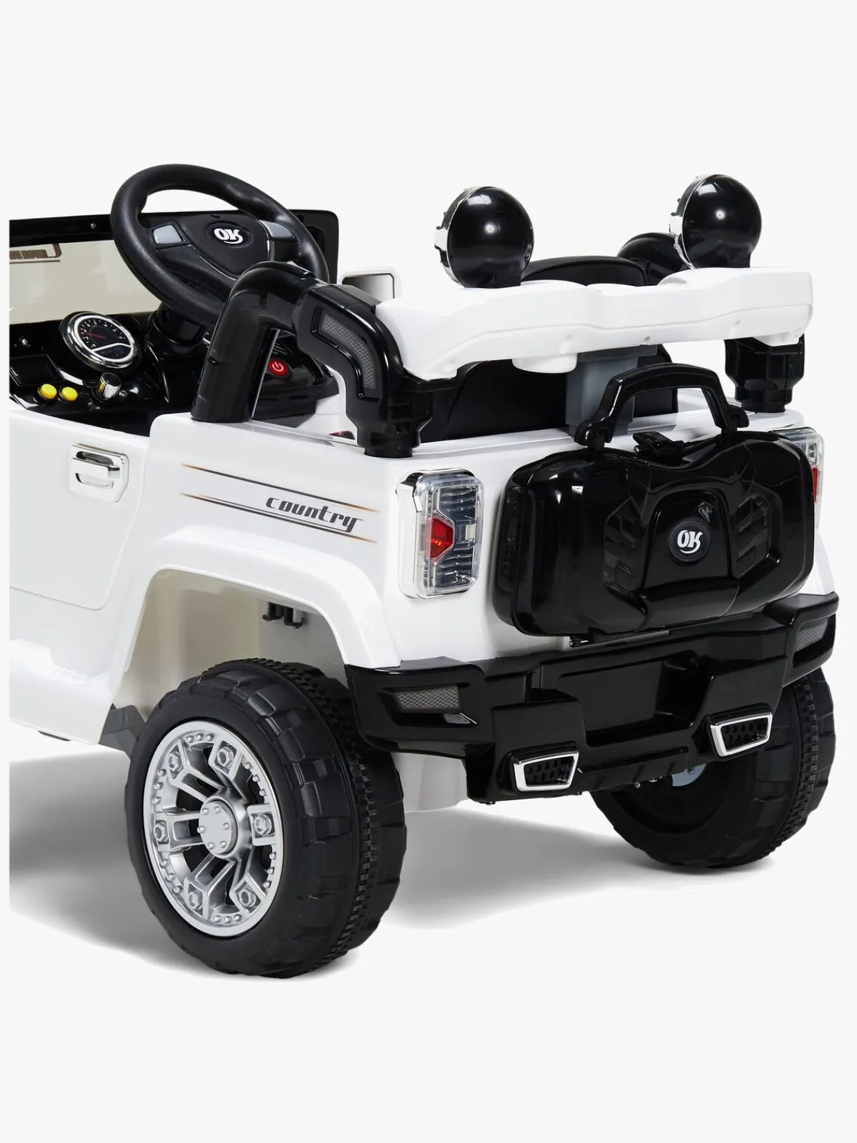 AlexGarage1 Elbiler & -Køretøjer>Alex's Garage Elbil Jeep, Hvid