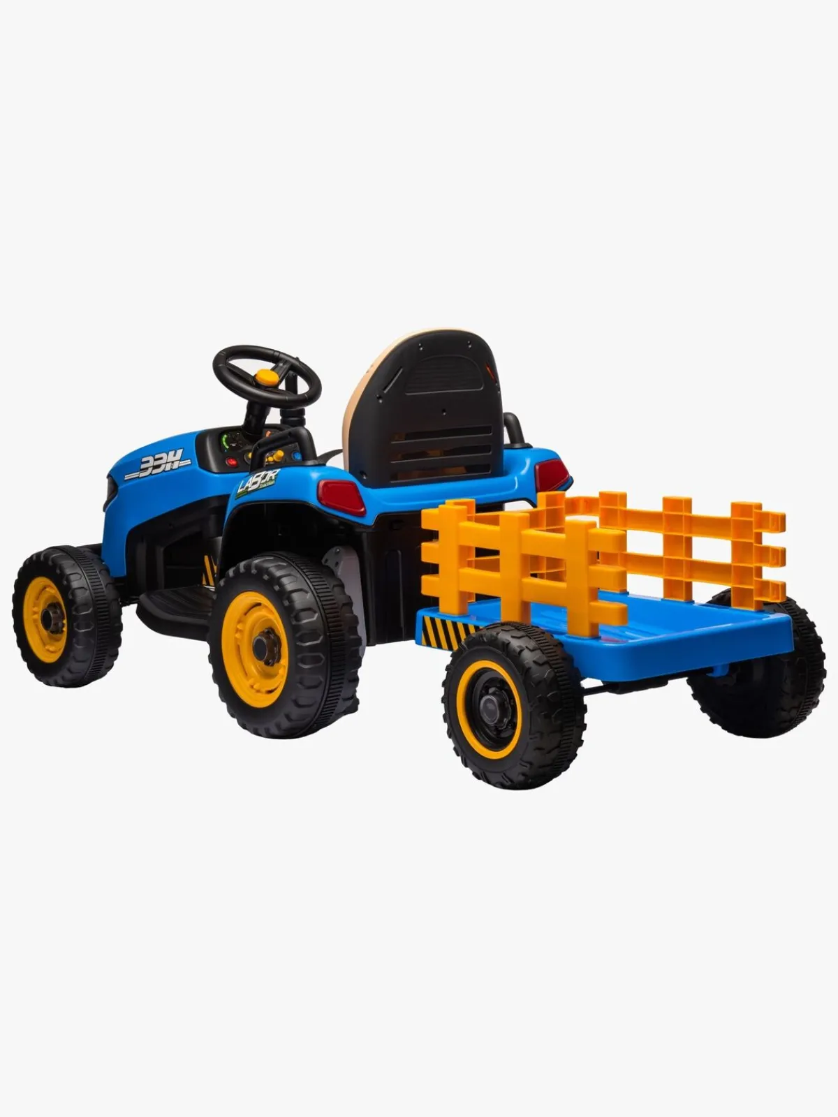 AlexGarage1 Alex's Garage Eltraktor med Trailer, Blå