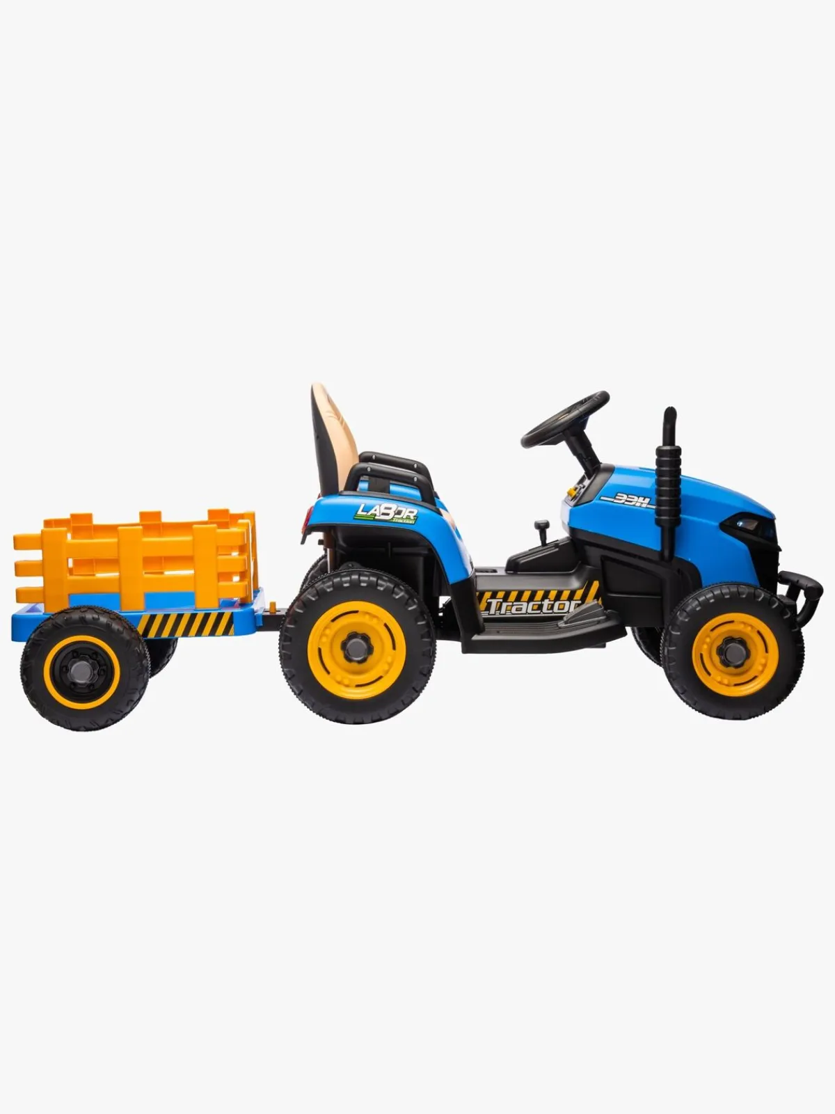 AlexGarage1 Alex's Garage Eltraktor med Trailer, Blå