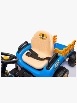 AlexGarage1 Alex's Garage Eltraktor med Trailer, Blå