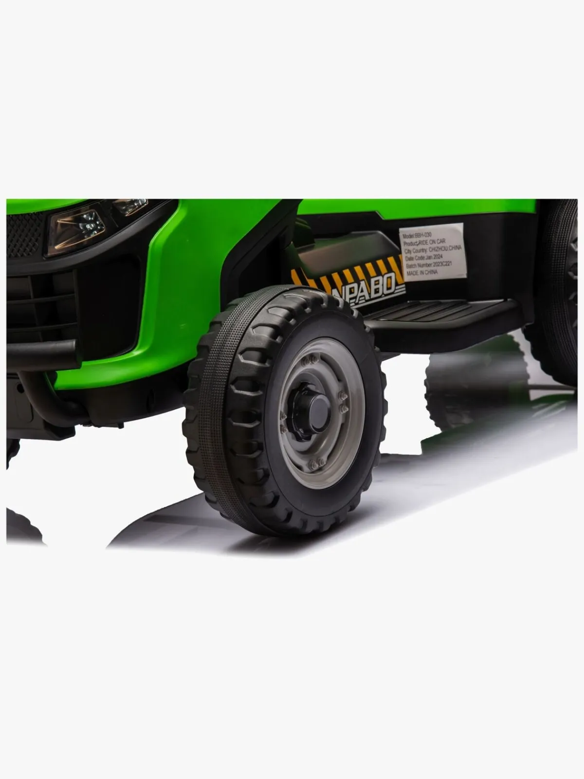 AlexGarage1 Elbiler & -Køretøjer*Alex's Garage Eltraktor med Trailer, Grøn Grøn