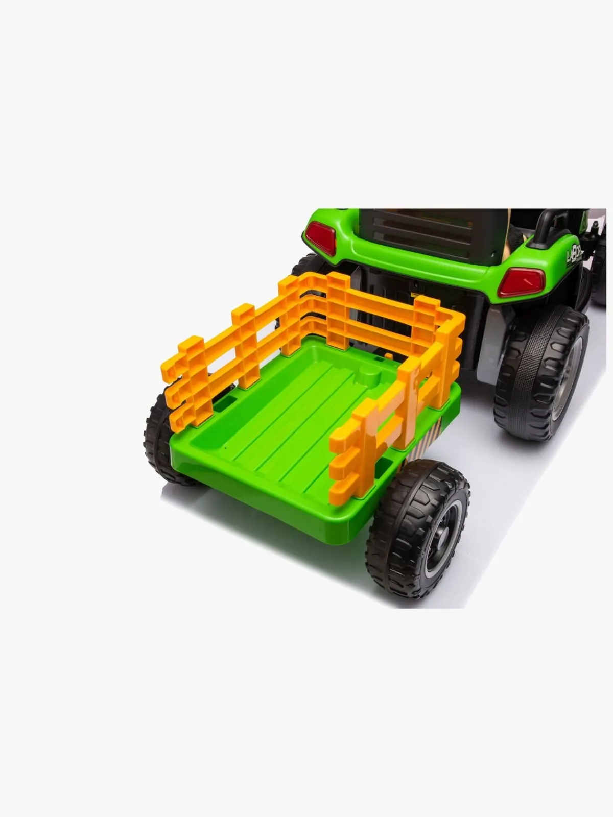 AlexGarage1 Elbiler & -Køretøjer*Alex's Garage Eltraktor med Trailer, Grøn Grøn