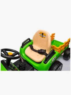 AlexGarage1 Elbiler & -Køretøjer*Alex's Garage Eltraktor med Trailer, Grøn Grøn
