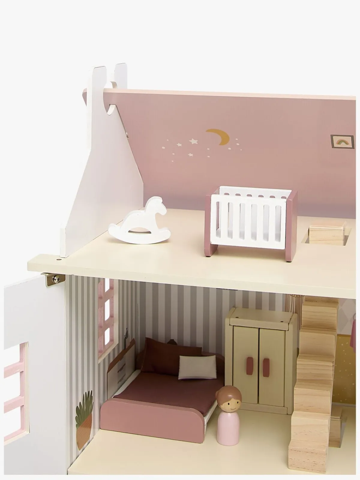 AliceFox Dukker & Bamser>Alice & Fox Dukkehus med Møbel & 4 Dukker, Pink