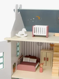 AliceFox Dukker & Bamser></noscript>Alice & Fox Dukkehus med Møbler & 4 Dukker, Blå