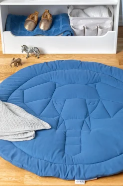 Børn AliceFox Alice & Fox Elephant Legetæppe Ø80, Bijou Blue