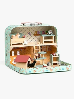 AliceFox Dukker & Bamser*Alice & Fox Kuffert Dukkehus, Blå Blå