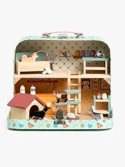 AliceFox Dukker & Bamser*Alice & Fox Kuffert Dukkehus, Blå Blå