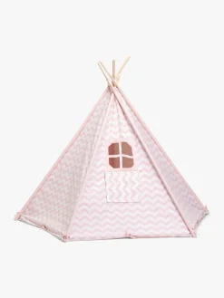 AliceFox Interiør*Alice & Fox Legetelt Tipi, Lyserød/Hvid Lyserød/Hvid