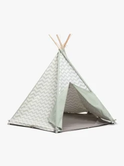 AliceFox Legetelte & -Tunneler|Legetøj Til Børn På 0-10 År*Alice & Fox Legetelt Tipi, Grøn/Hvid Grøn/Hvid