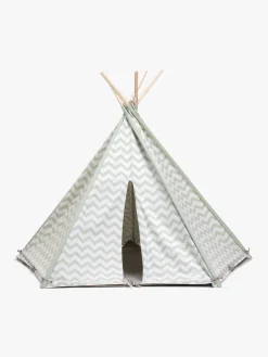 AliceFox Legetelte & -Tunneler|Legetøj Til Børn På 0-10 År*Alice & Fox Legetelt Tipi, Grøn/Hvid Grøn/Hvid