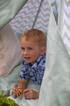 AliceFox Legetelte & -Tunneler|Legetøj Til Børn På 0-10 År*Alice & Fox Legetelt Tipi, Grøn/Hvid Grøn/Hvid