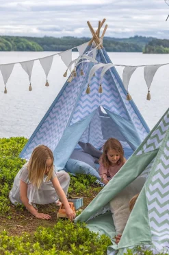 AliceFox Legetelte & -Tunneler|Legetøj Til Børn På 0-10 År*Alice & Fox Legetelt Tipi, Grøn/Hvid Grøn/Hvid