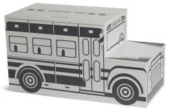 Børn AliceFox Opbevaring>Alice & Fox Legetøjskasse Skolebus, Sort/Hvid