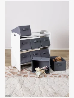 AliceFox Børnemøbler*Alice & Fox LUISA Reol med Opbevaringskasser, Grå