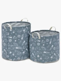 AliceFox Opbevaring*Alice & Fox Opbevaringskurv 2-pak Space, Grey/white