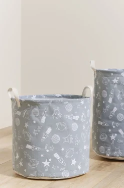 AliceFox Opbevaring*Alice & Fox Opbevaringskurv 2-pak Space, Grey/white