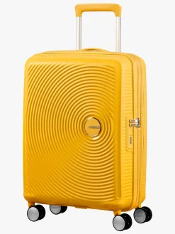 Børn AmericanTourister American Tourister Soundbox Spinner Rejsekuffert 35.5L, Golden Yellow