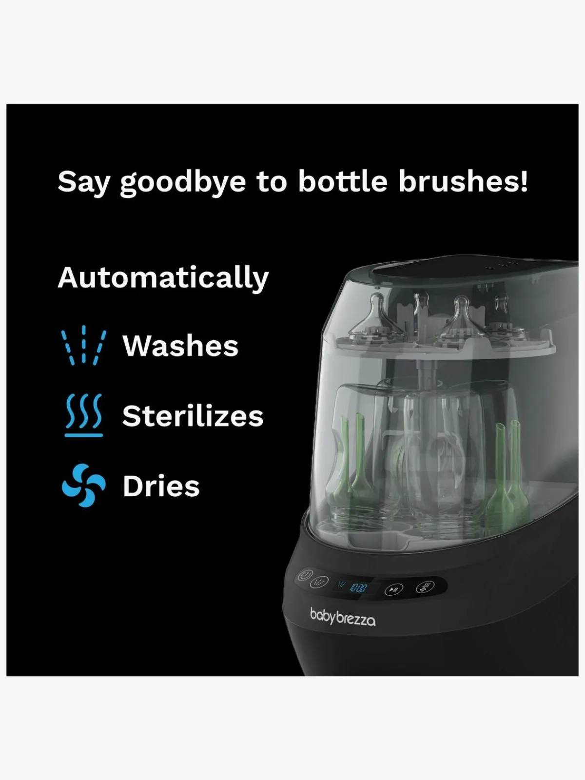 BabyBrezza Spisetid>Baby Brezza Bottle Washer Pro Sterilisator, Black