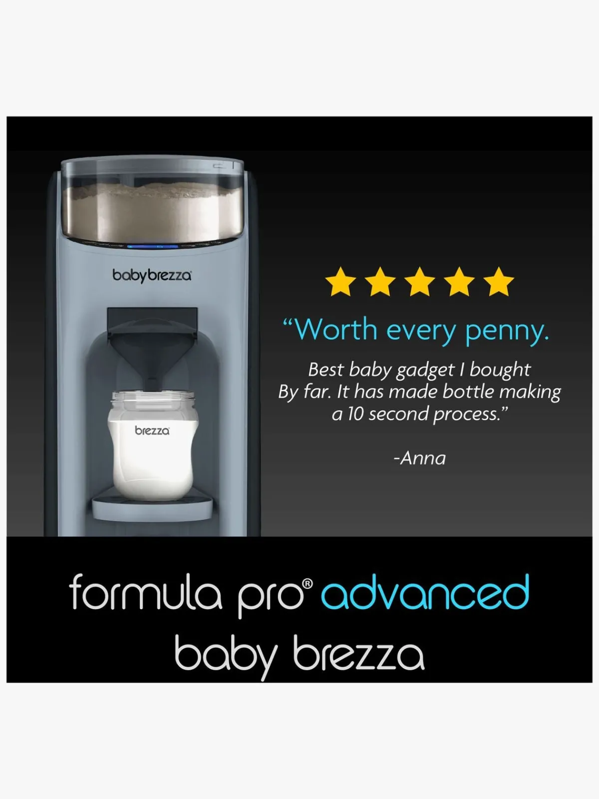 BabyBrezza Baby Brezza Formula Pro Advanced Modermælkserstatnings- og Vællingemaskine, Slate