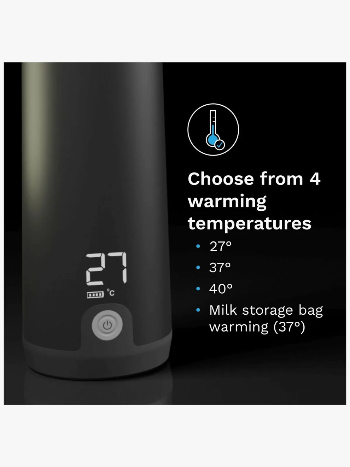 BabyBrezza Spisetid*Baby Brezza Superfast Portable Flaskevarmer, Black