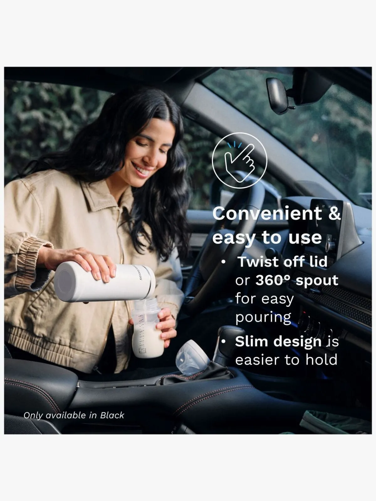 BabyBrezza Spisetid*Baby Brezza Superfast Portable Flaskevarmer, Black