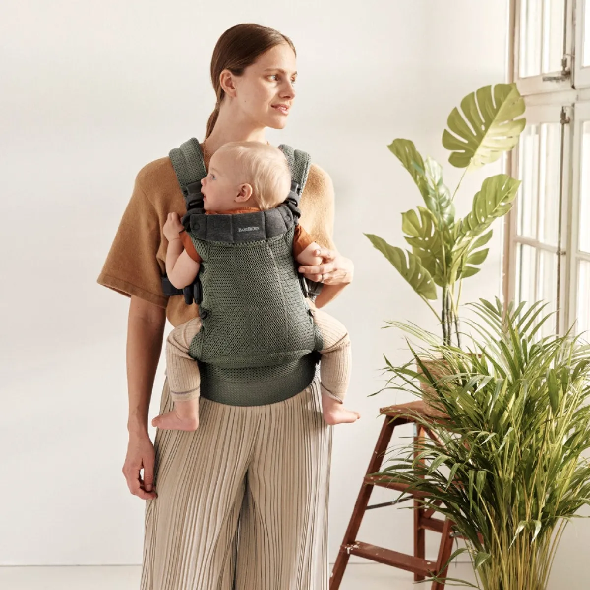BABYBJORN BabyBjörn Harmony Bæresele 3D Mesh, Mørkegrøn