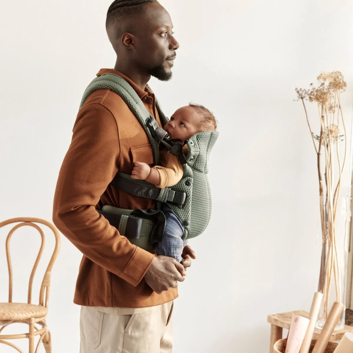 BABYBJORN BabyBjörn Harmony Bæresele 3D Mesh, Mørkegrøn