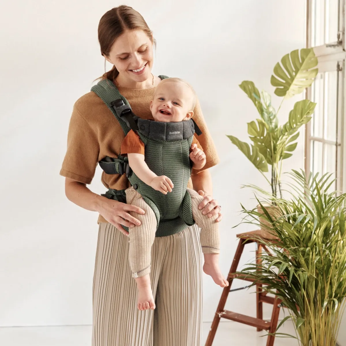 BABYBJORN BabyBjörn Harmony Bæresele 3D Mesh, Mørkegrøn