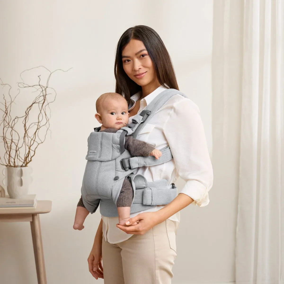 BABYBJORN BabyBjörn Harmony Bæresele Woven, Light Grey Melange