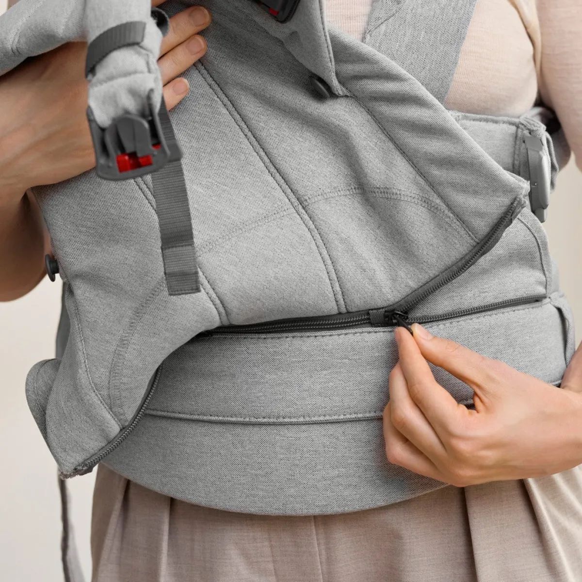 BABYBJORN BabyBjörn Harmony Bæresele Woven, Light Grey Melange