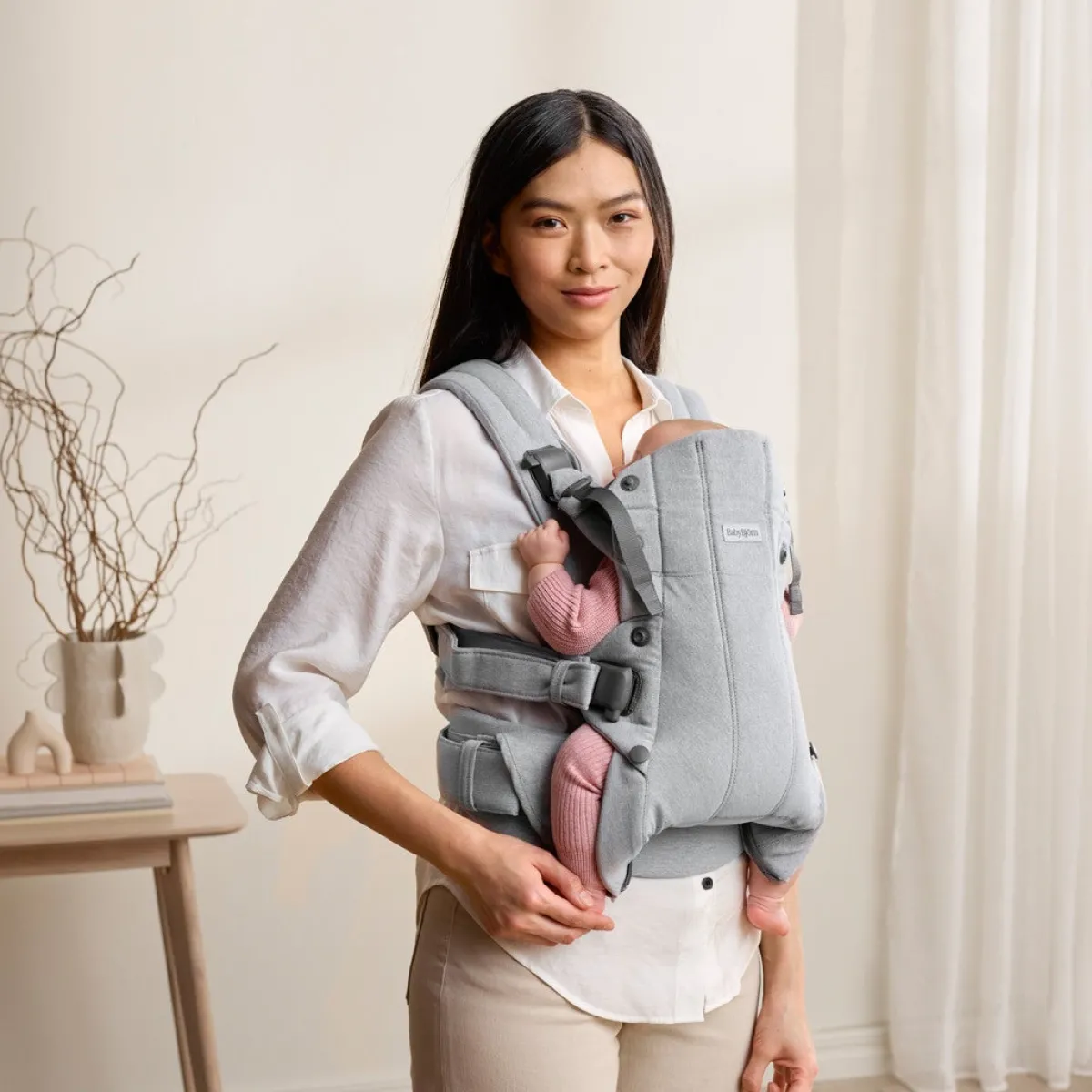 BABYBJORN BabyBjörn Harmony Bæresele Woven, Light Grey Melange
