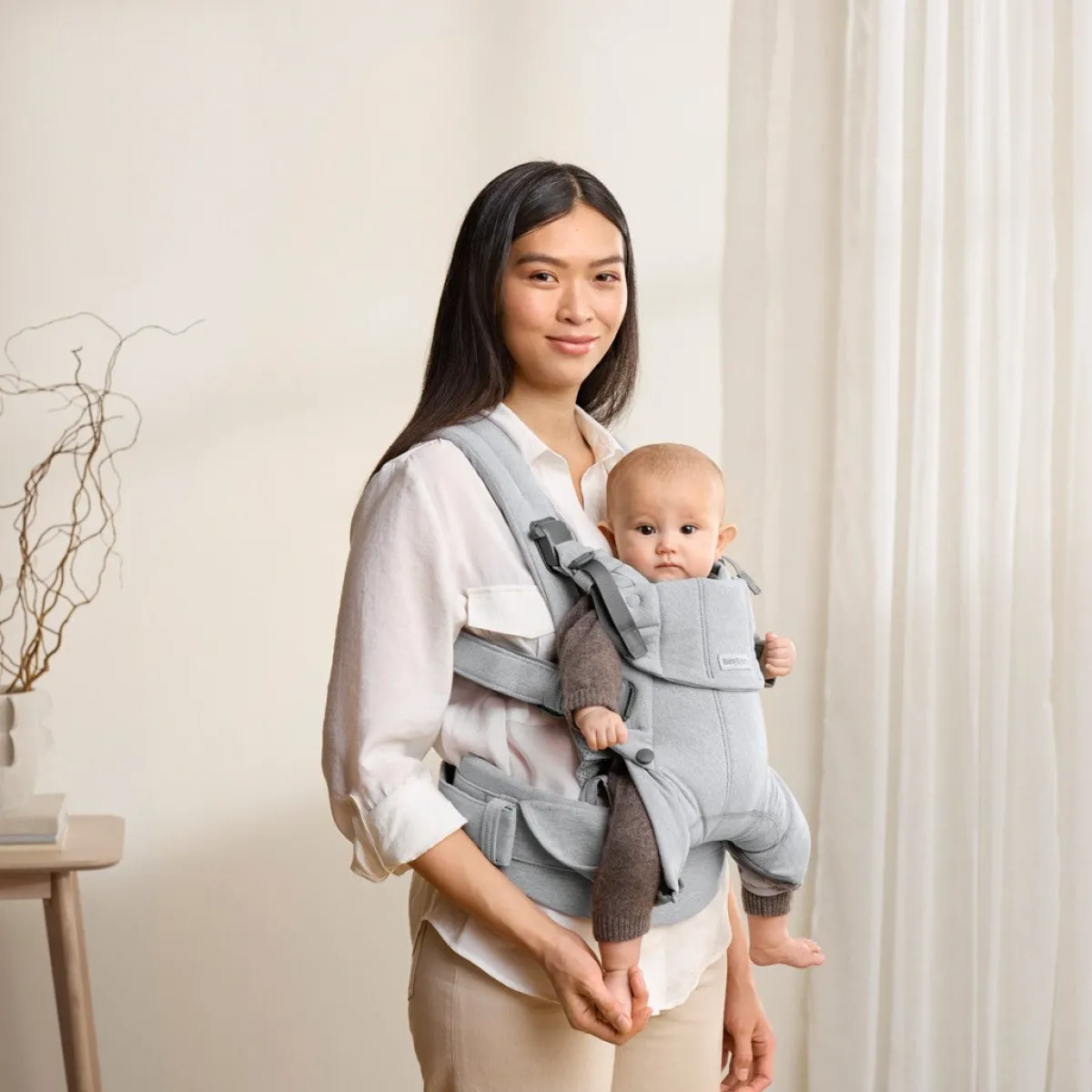 BABYBJORN BabyBjörn Harmony Bæresele Woven, Light Grey Melange
