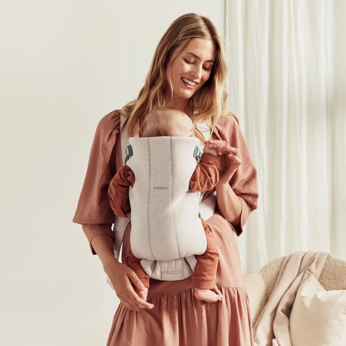 BABYBJORN BabyBjörn Mini Bæresele 3D Jersey, Lys