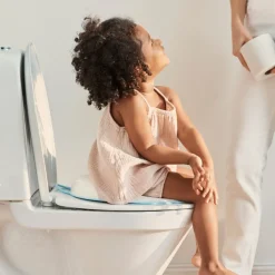 BABYBJORN Badeværelset*BabyBjörn Toiletsæde til Børn, Hvid/Turkis Blå/Hvid