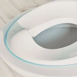 BABYBJORN Badeværelset*BabyBjörn Toiletsæde til Børn, Hvid/Turkis Blå/Hvid