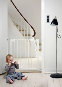 BabyDan Sikkerhed>Premier Sikkerhedsgitter + Forlænger, Hvid