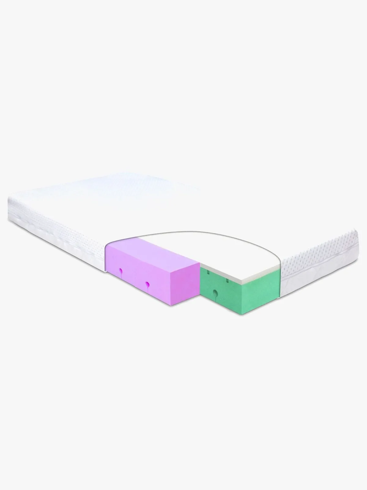 BabyMatex Børnesenge & Tilbehør*Dual Dobbeltsidet Børnemadras i skum 60 x 120 cm Hvid