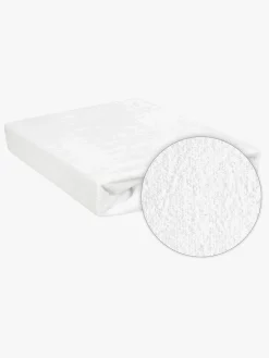 BabyMatex Sengetøj*Frotte Vandtæt Stræklagen til Tremmeseng 40 x 90 cm, Hvid