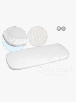 BabyMatex Sengetøj*Frotte Vandtæt Stræklagen til Tremmeseng 40 x 90 cm, Hvid