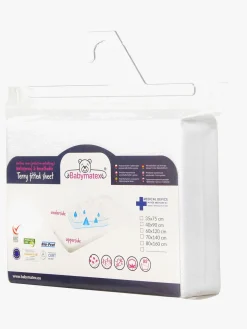 BabyMatex Sengetøj*Frotte Vandtæt Stræklagen til Tremmeseng 40 x 90 cm, Hvid