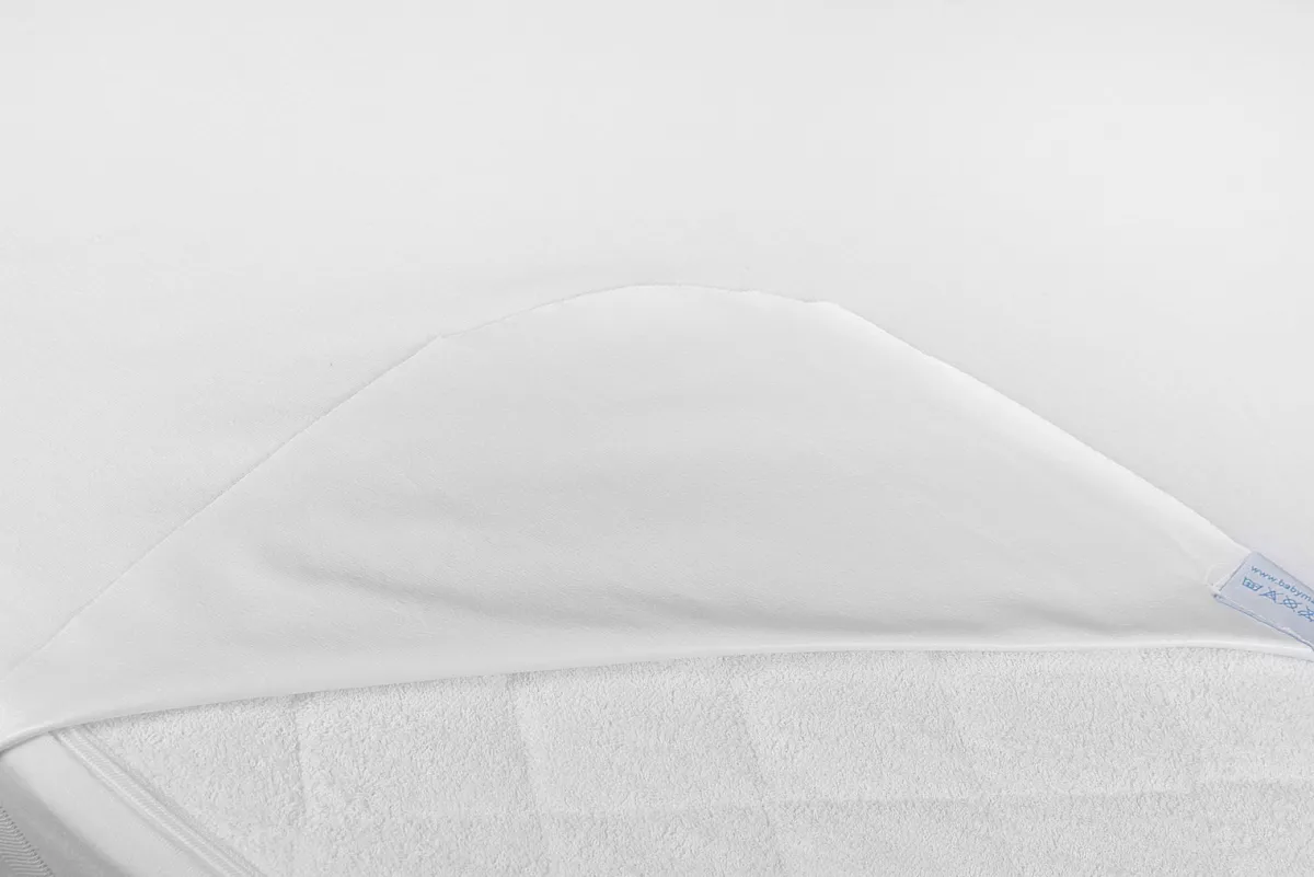 Børn BabyMatex Hygienic Jersey Rullemadras til Juniorseng 80x160 cm Åndbar og Vandtæt, Hvid