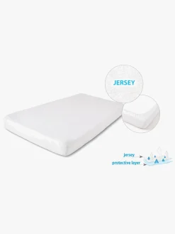 Børn BabyMatex Sengetøj>Hygienic Jersey Vandtæt Stræklagen til Juniorseng 70 x 140 cm, Lysegrå