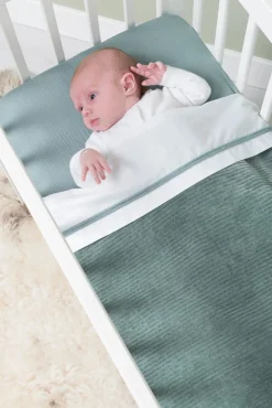 Børn BabysOnly Interiør></noscript>Baby's Only Cot Tæppe Teddy Sense, Sea Green