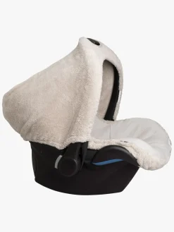 BabysOnly Tilbehør*Baby's Only Cozy Beskyttelsesbetræk til Autostol, Warm Linen Beige/Hvid